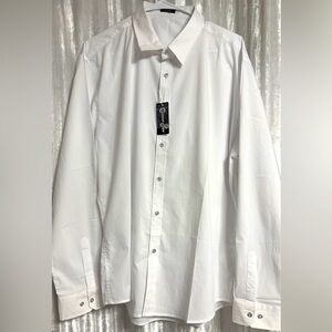 Coofandy Button down casual dress shirt with pearlescent buttons Mens size XL